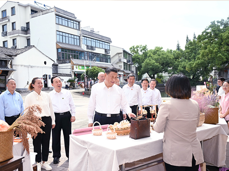 习总书记在金华市义乌市后宅街道李祖村考察