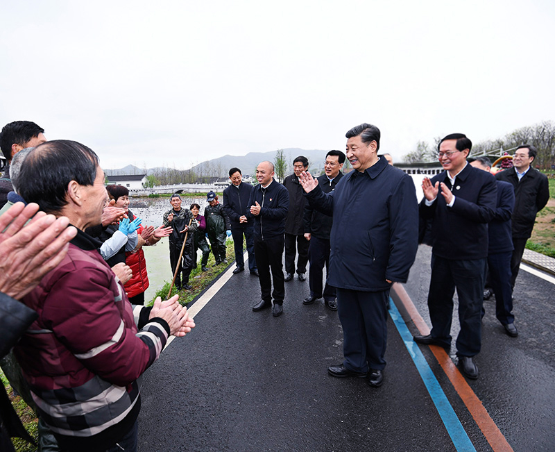 习总书记赴浙江省安吉县余村考察